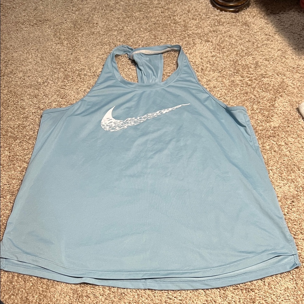 Nike Women's Light Blue Tank Top
